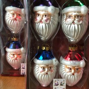 Set of 2 US Postal Service Holiday Santa Ornaments